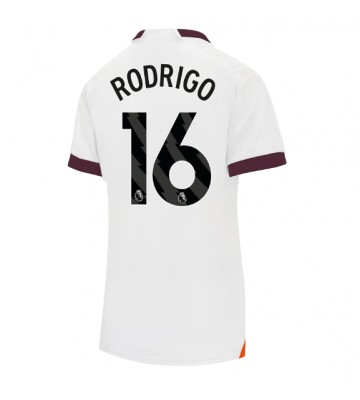 Manchester City Rodri Hernandez #16 Koszulka Wyjazdowych Kobiety 2023-24 Krótki Rękaw